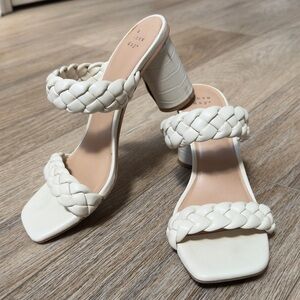 Target “ A New Day” Ivory braided heels, size 9. Very very good condition.